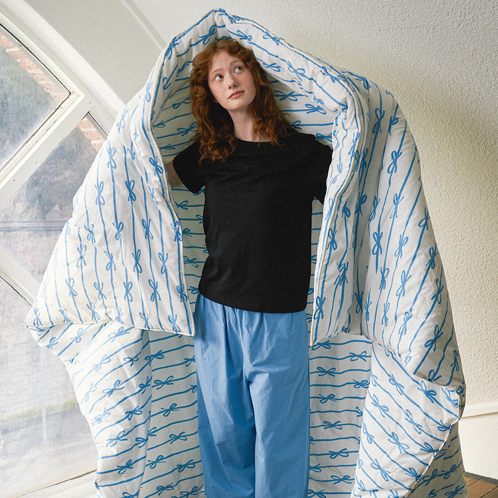 Solid Pajama Pants (Blue)
