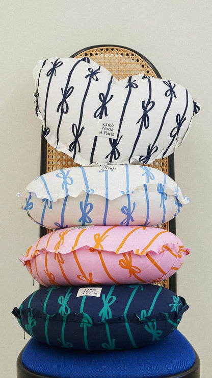 Signature Ribbon Heart Cushions