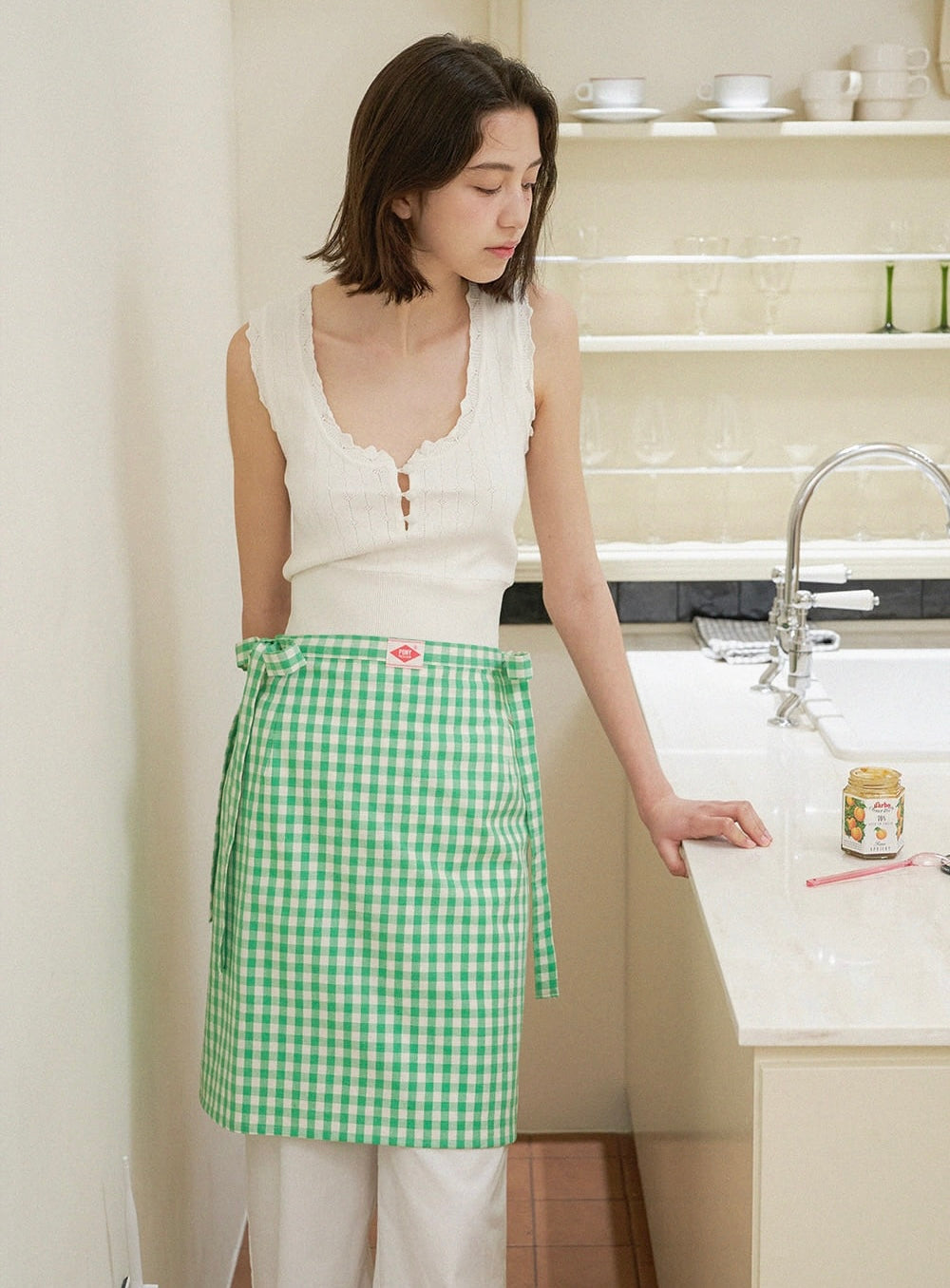 Gingham Check Apron