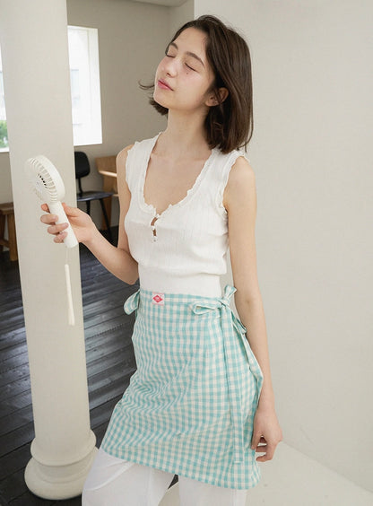 Gingham Check Apron