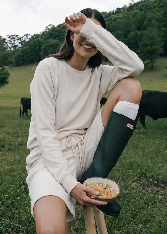 Terry Long Sleeve Top