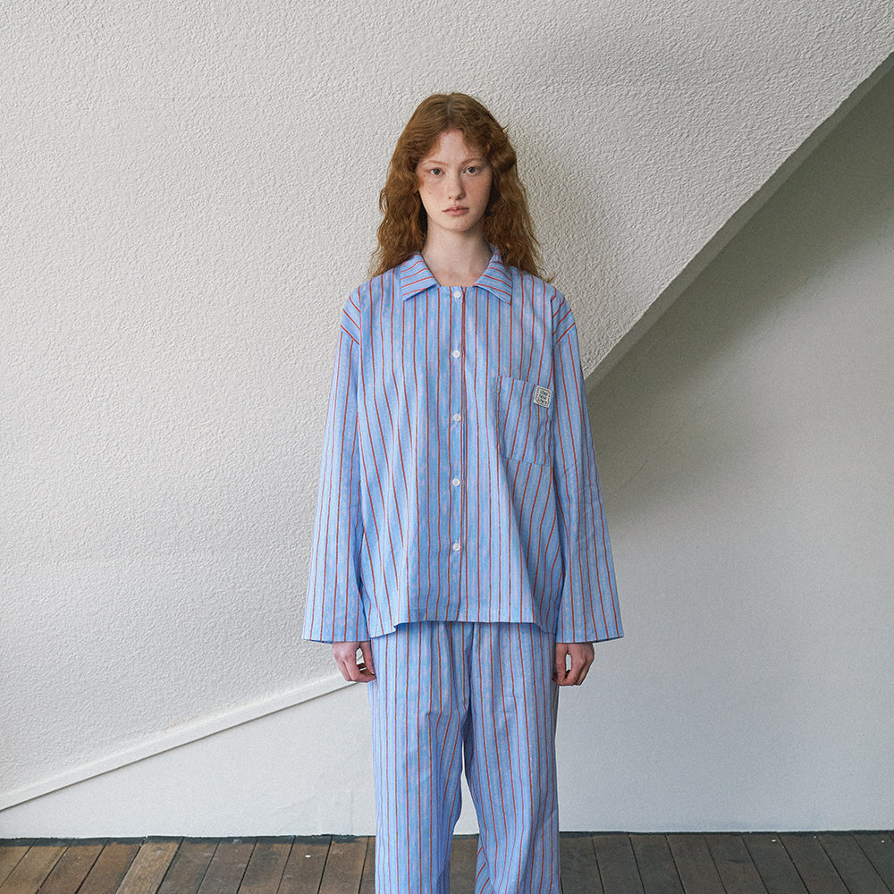Mui Striped Pajamas Set (Blue)