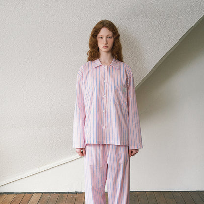 Mui Striped Pajama Set (Pink)