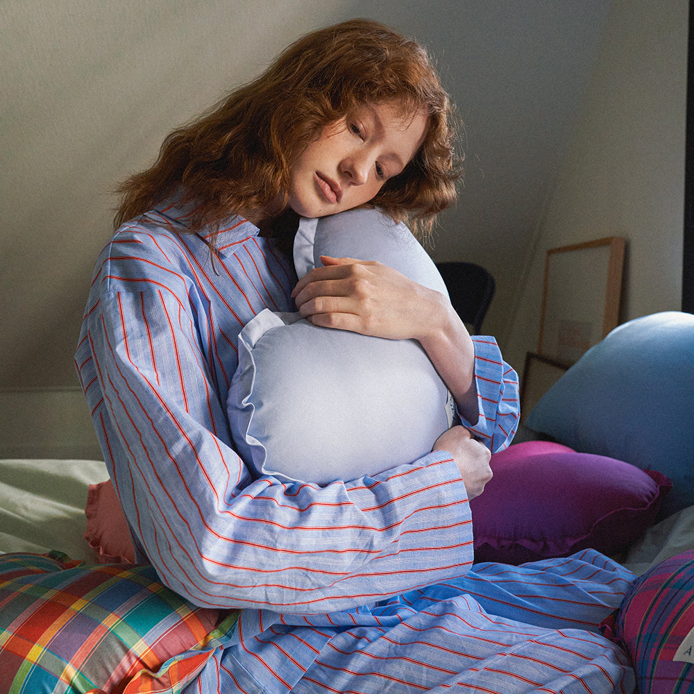 Mui Striped Pajamas Set (Blue)