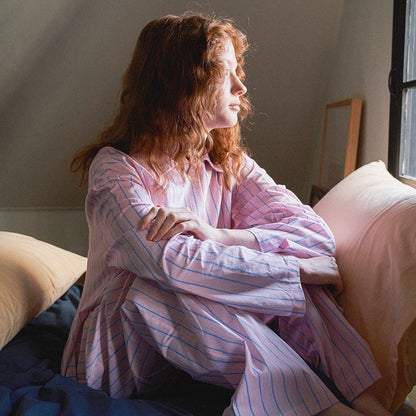 Mui Striped Pajama Set (Pink)