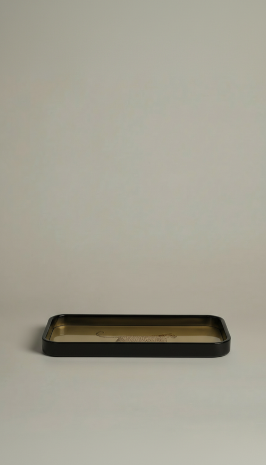 Animal Print Brass Tray