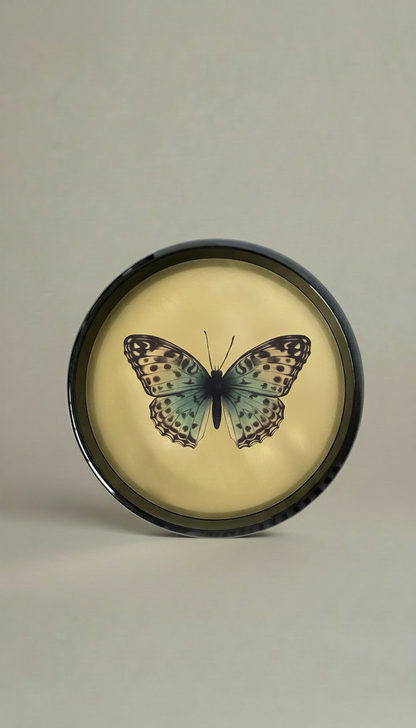 Round Animal Print Brass Tray