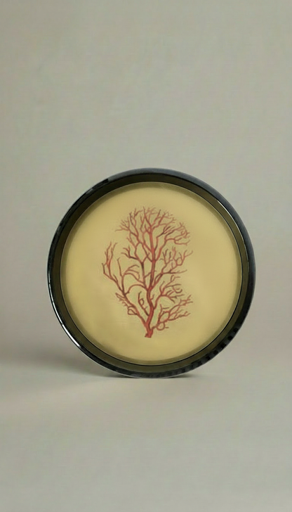 Round Animal Print Brass Tray