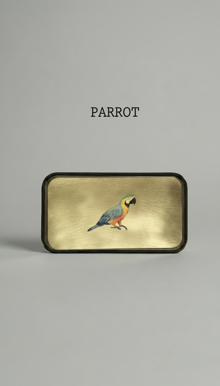 Animal Print Brass Tray