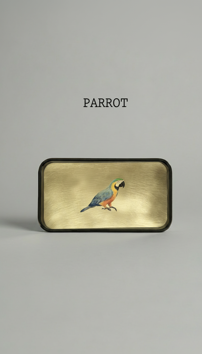 Animal Print Brass Tray
