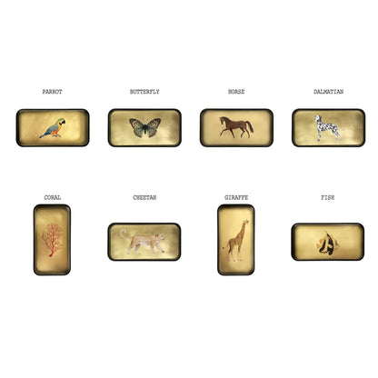 Animal Print Brass Tray